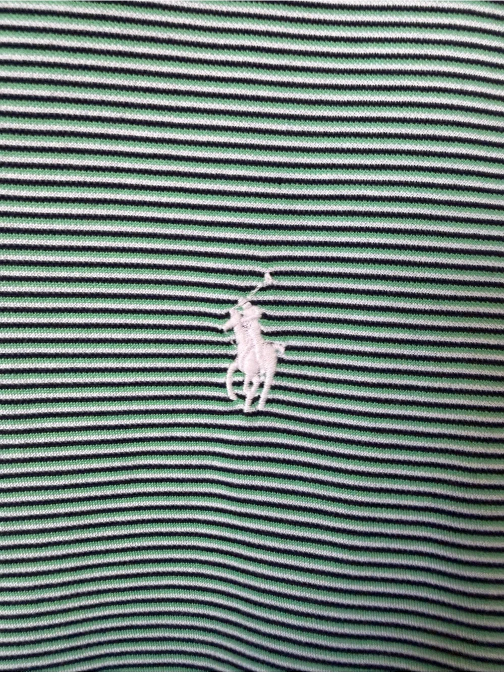 Ralph Lauren Pro Fit green striped polo shirt‎